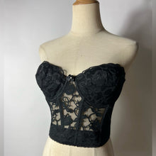 Load image into Gallery viewer, Lacey Valmont Black Lace Bustier Size 36C