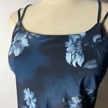 Load image into Gallery viewer, Delia Indigo Floral Cross Back Dress Medium