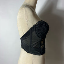 Load image into Gallery viewer, Lacey Valmont Black Lace Bustier Size 36C