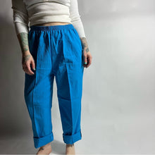 Load image into Gallery viewer, VINTAGE 80s Electric Blue Cape Cod Sportswear Lightweight Pull on Swishy Pants large