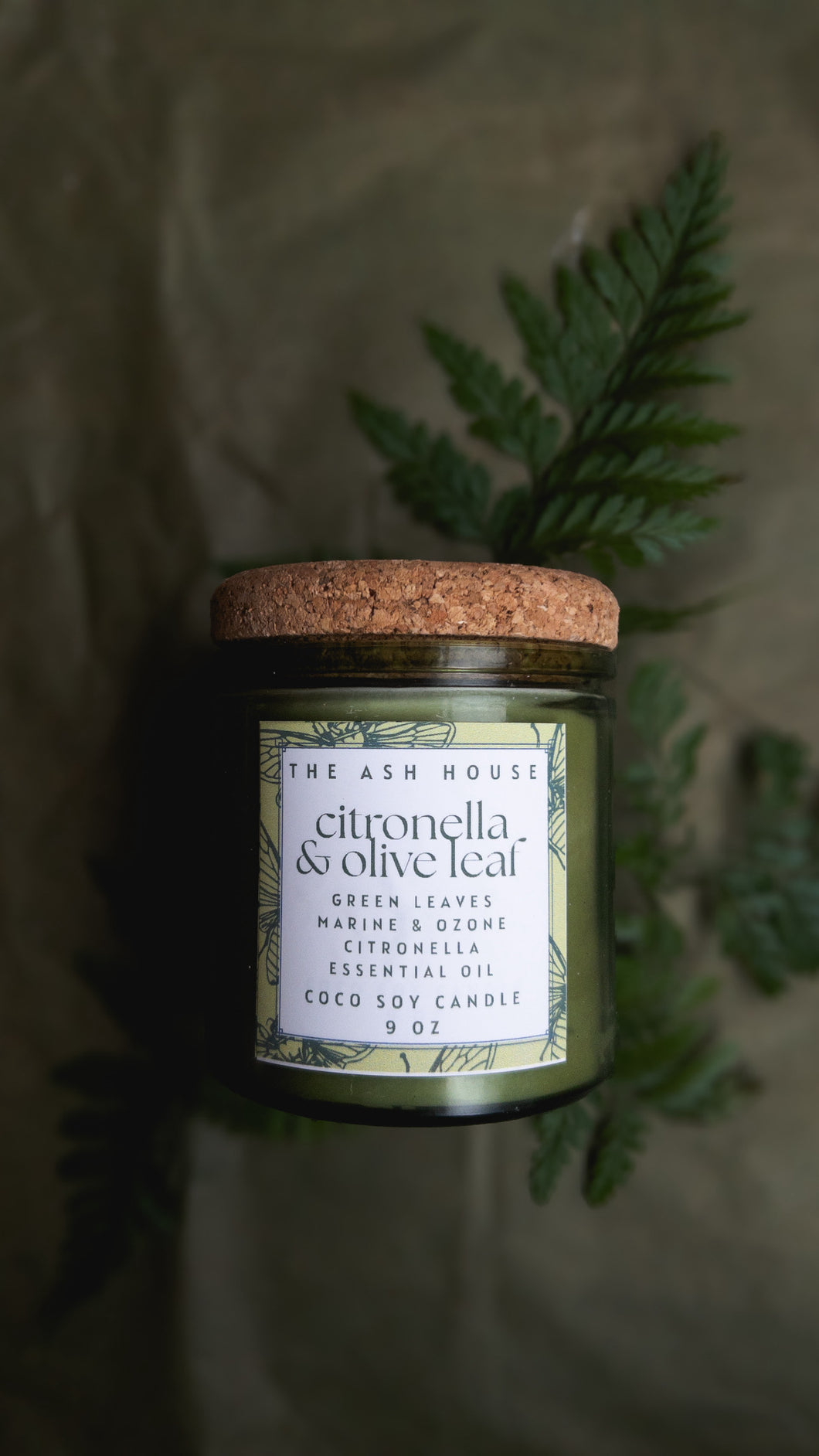 Citronella & Olive Leaf Coco-Soy 9 oz Candle