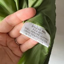Load image into Gallery viewer, Kelly Spring Green Quilted Suede Jacket Medium
