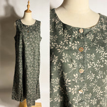 Load image into Gallery viewer, Dolores LL Bean Linen &amp; Cotton Leaf Print Dress Size 12
