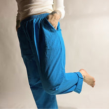 Load image into Gallery viewer, VINTAGE 80s Electric Blue Cape Cod Sportswear Lightweight Pull on Swishy Pants large
