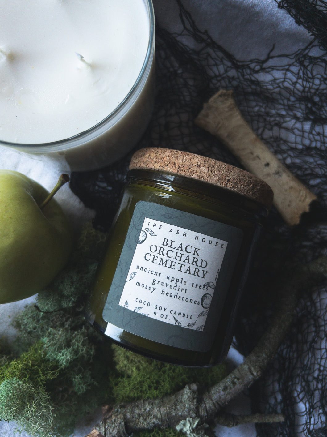 Black Orchard Cemetary Candle Collectiony