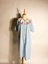 Load image into Gallery viewer, Cheri Cherry Collar Day Dress/Nightgown Large
