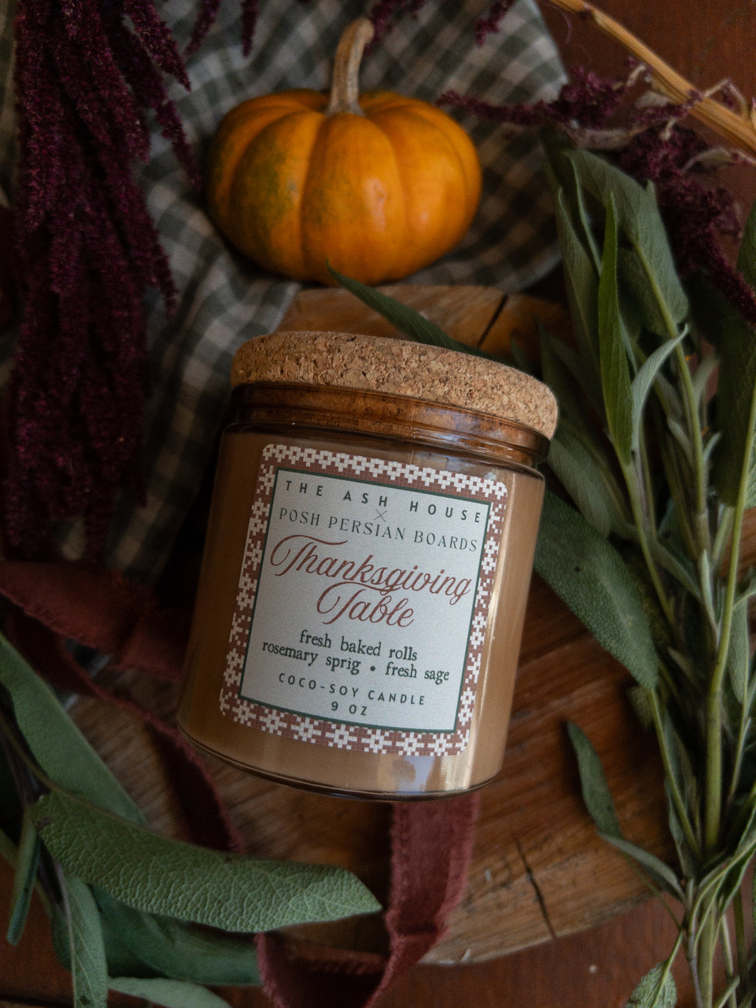 Ash House x Posh Persian Boards Thanksgiving Candle November 1st