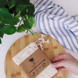 Organic Cotton Mesh Produce Bags 3 Pack